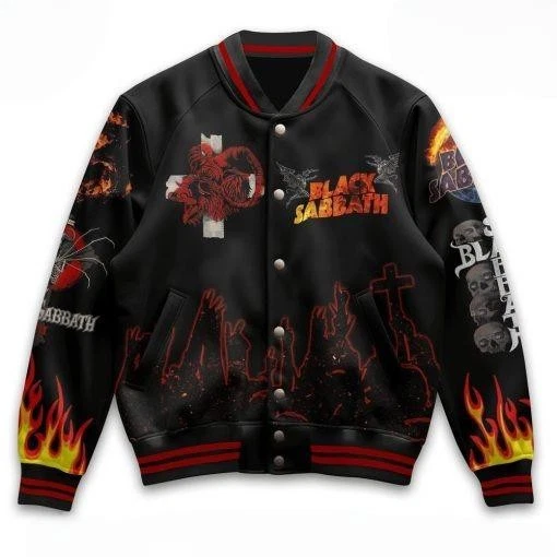 Sabbath Double-faced flannel Baseball Jacket