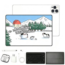 10 Inch Android 14 Tablet 8 Octa Core 16GB RAM 256GB ROM 1920x1200 FHD Screen