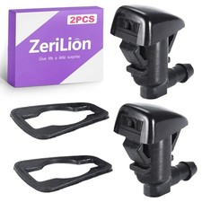2PCS Front Windshield Washer Nozzle Kit - Universal Automotive Replacement