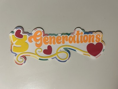 Three 3 Generations Handmade Scrapbook Title Paper Pieced Die Cut