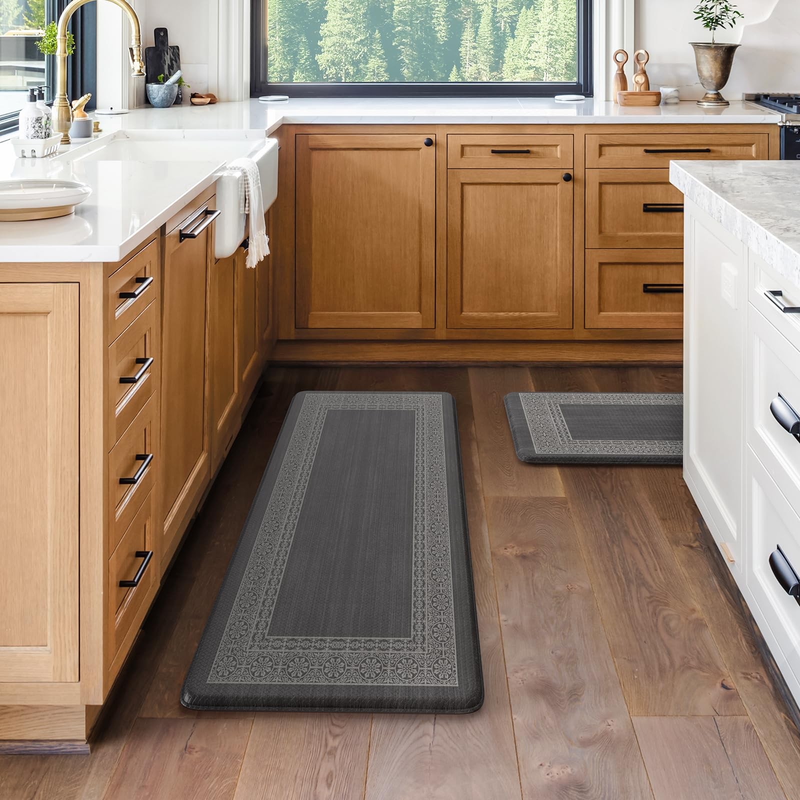 Kitchen Mats Cushioned Anti Fatigue Mats for Kitchen Floor, Non-Skid Waterpro...