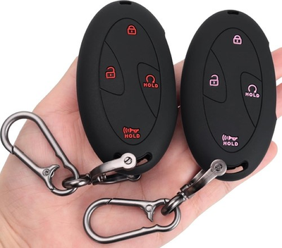#ad Silicone Key Fob Cover for Hyundai 2024 2026 Tucson Black RedBlack Pink Button $12.99