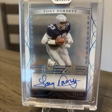 2022 LEAF TRINITY CLEAR AUTOGRAPHS TONY DORSETT BLUE FOIL /30 DALLAS COWBOYS