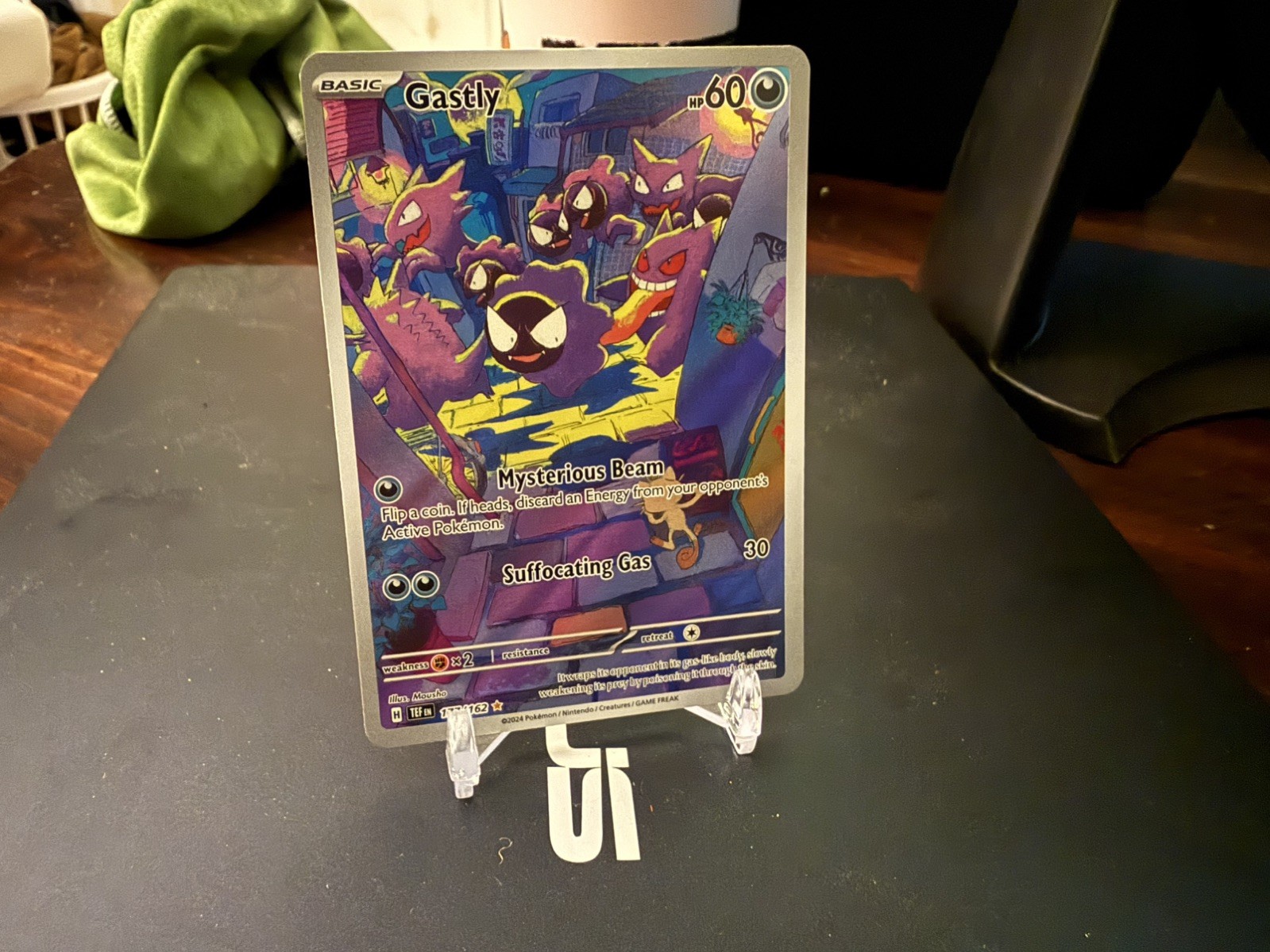 pokemon gastly 177/162 Temporal Forces IR SIR Holo Rare Full Art V Ex Card Nice 