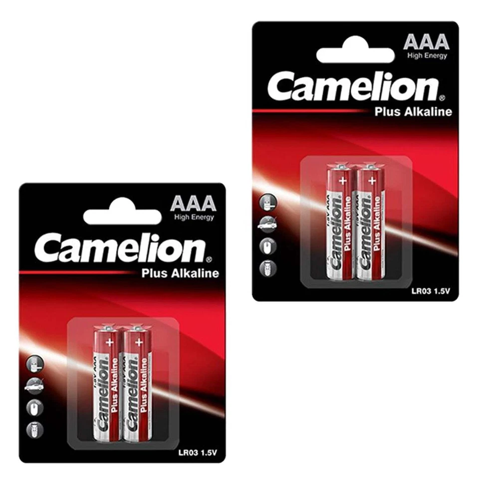 4x Piles AAA Alkalines Plus Camelion LR03 MN2400 1,5V E92 Durables - Photo 1/1