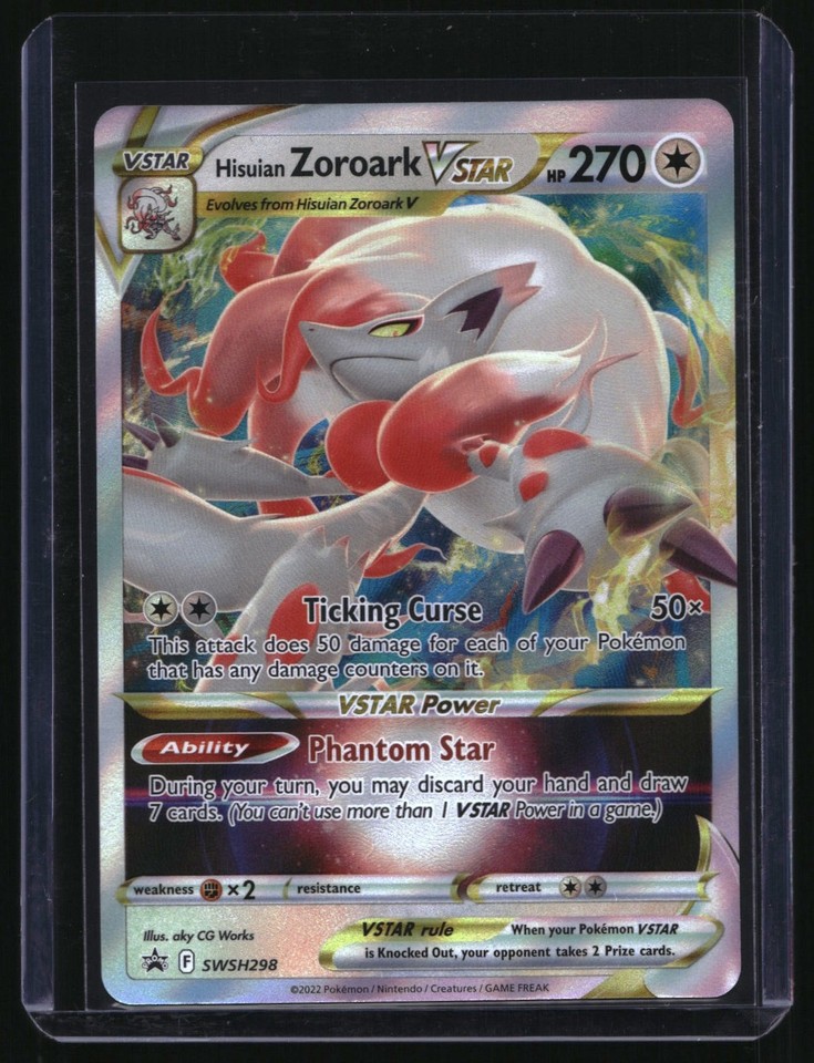2022 Pokemon Hisuian Zoroark VSTAR SWSH298 SWSH Black Star Promo Holo