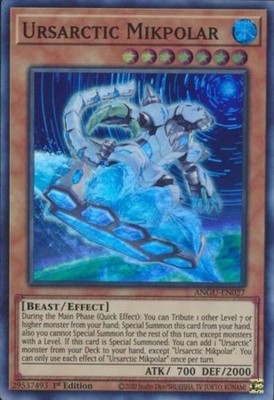 Yugioh! Ursarctic Mikpolar - ANGU-EN027 - Super Rare - 1st Edition Near Mint, En