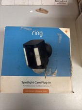 Ring Spotlight Cam Wired Plug-in HD security camera w/ built-in spotlights Black