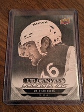 2024-25 UD Matt Stienburg UD Canvas Young Guns RC Black & White Series 2