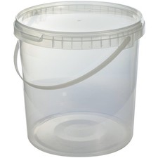 GardenersDream Durable Multipurpose Clear Round Recylable Plastic Storage Tubs