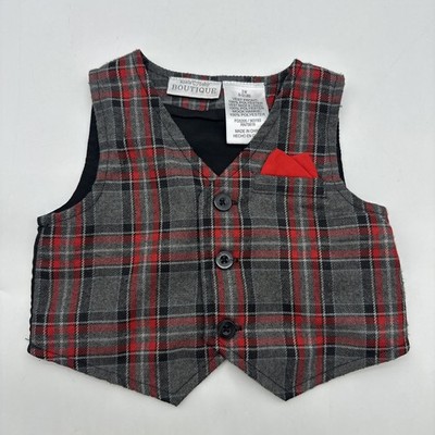 Koala Baby Button Up Best Youth Boy 3M Plaid Multicolor ..#31405