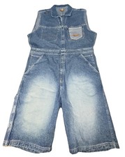 Akademiks A8 Men  s Jeans Denim Coverall Shorts 3XL