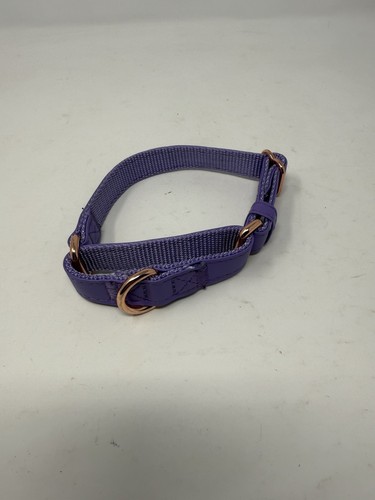 Purple Martingale Dog Collar with Rose Gold Hardware Adjustable 8.5” - 12”