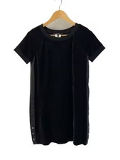 GUCCI Sideline Dress/ Short Sleeve Dress/ Size L/ Cotton/ Black/ 324467 X5279
