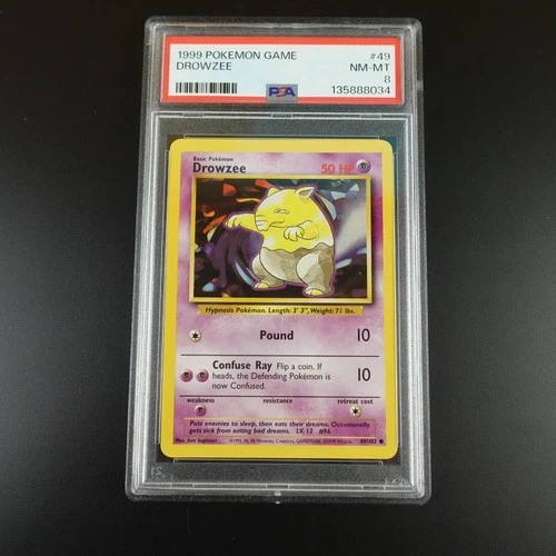PSA 8 Drowzee 49/102 Pokemon Base Set 1999 Non Holo Card