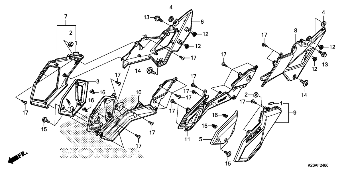 Honda Grom 125 Garnish White Left and Right 2020 for sale online
