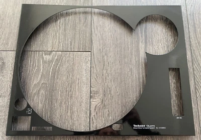 DECK-HEADZ Cubierta de placa frontal y serigrafía Technics SL-1210 MK2 negra brillante *50% de descuento*