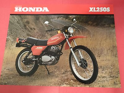 1980 Honda XL250 S Motorcycle Sales Brochure - Literature | eBay