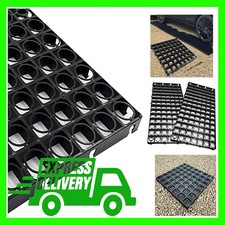 24 X Black Outdoor Paving Driveway Gravel Protector Drainage Turf Grid Mat