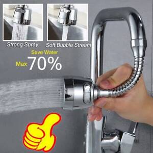 360° Kitchen Tap Head Water Saving Faucet Extender Sprayer Sink  Spray Adapter