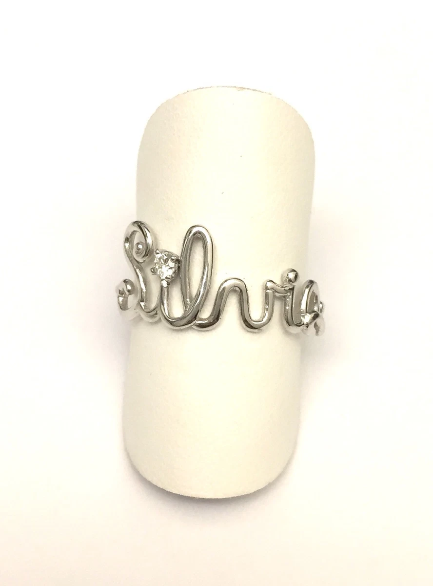 Anello con deals nome oro bianco