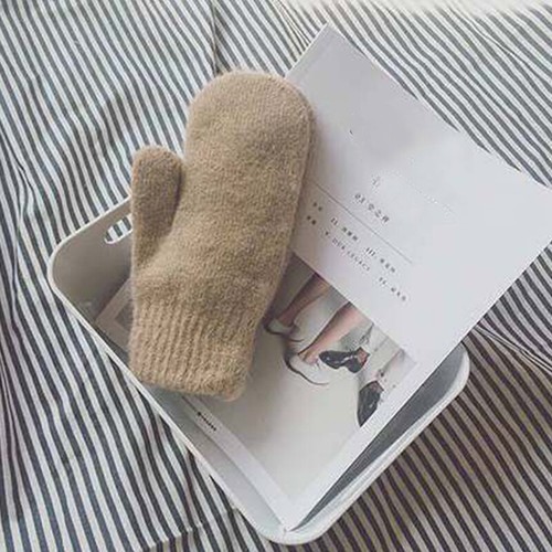 Gants femme couleur unie imitation fourrure lapin gants mitaines gants fourrure chauds. - Photo 12/24