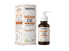Pawsome Organics Hemp Oil TURMERIC Food Supplement for dogs & cats 100ml