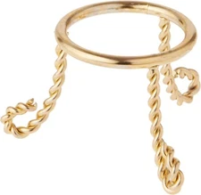 Bard's Brass-toned Egg Stand/Holder, Twisted Scroll Leg, 1.375" diameter