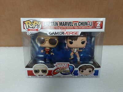 Funko Pop games Captain Marvel vs. Chun-Li 2 pack Vinyl Figures