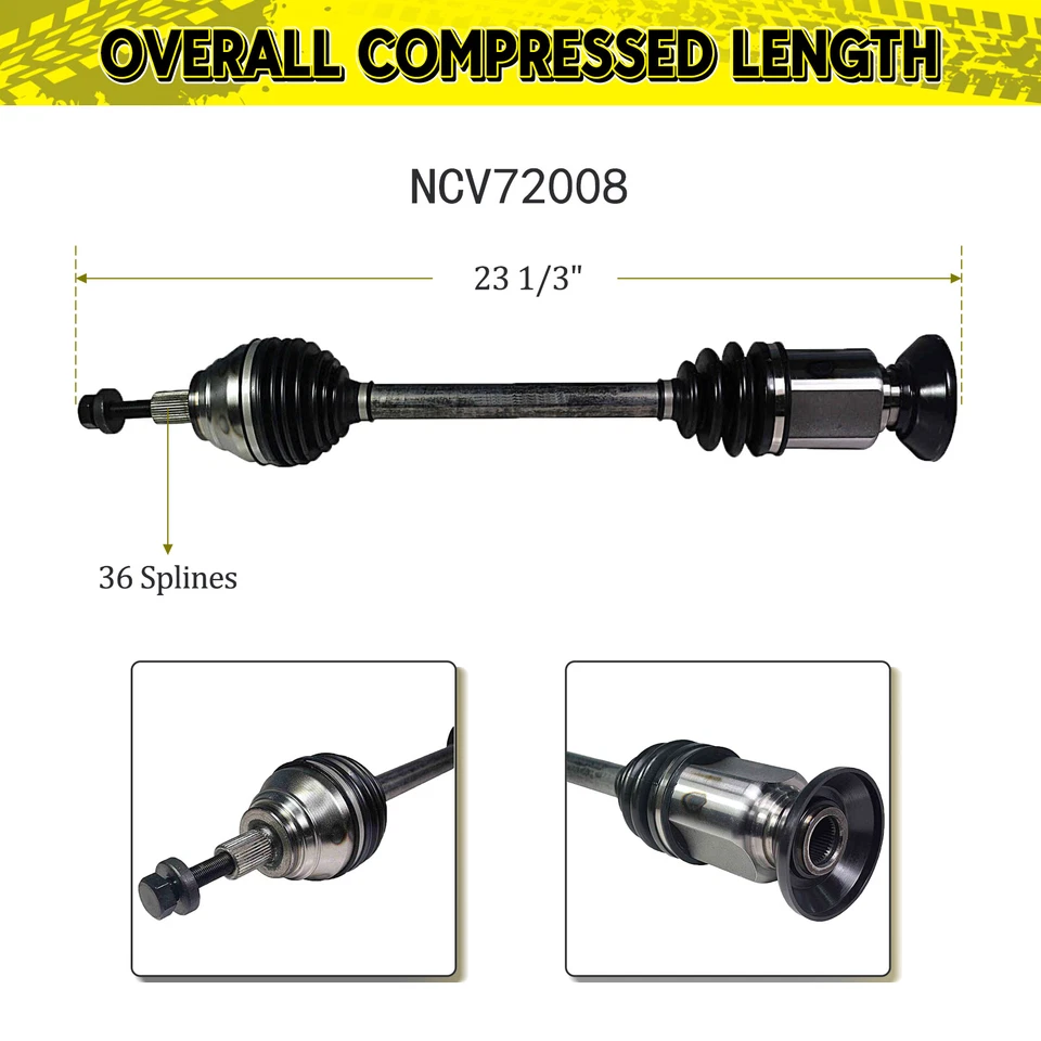 Conjunto de eje articulado eje CV delantero derecho para Volkswagen Tiguan 2,0 L AWD 2009-17 Foto 3 de 4