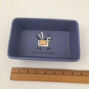 Petrageous Designs Pet Hand Painted Stoneware Food Dish - Angel In Training