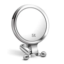 1X 5X Handheld Mirror with Handle for Travel, Magnifying Mirror, Magnificatio...