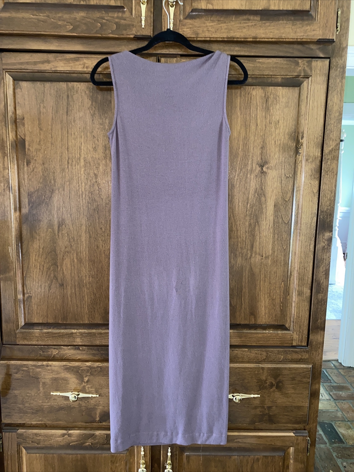 EUC! Three Dots Gray Eggplant Maxi Dress S Gem