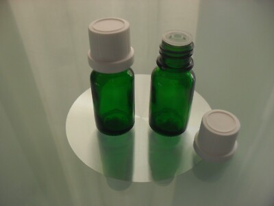 2 x 10 ml Dosierflasche Tropfflasche Leerflasche Grünglasflasche