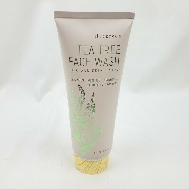 2pack Livegreen Tea Tree Face Wash 8oz 236 Ml Cleanser Purifies