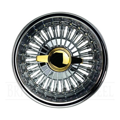 13x7 Rev 72 Spoke SS Straight Lace Lowrider Wire Wheels, Zenith