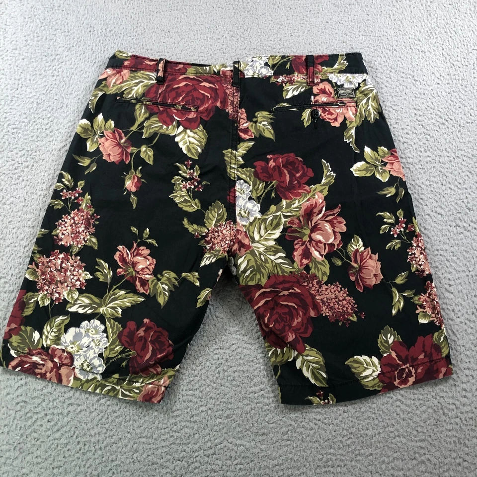 Denim & Supply Ralph Lauren Adult 32 Black Floral Hawaiian Summer Chino - Image 4 of 4