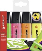 Textmarker - Stabilo Boss Original - 4Er Pack - Gelb, Orange, GrüN, Pink