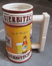 RARE Josef Bierbitzch Beer Ceramic Mug Golden Pilsner Barware large Academy Fine