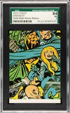 1975 Topps Checklist Comic Book Heroes Stickers # SGC 7