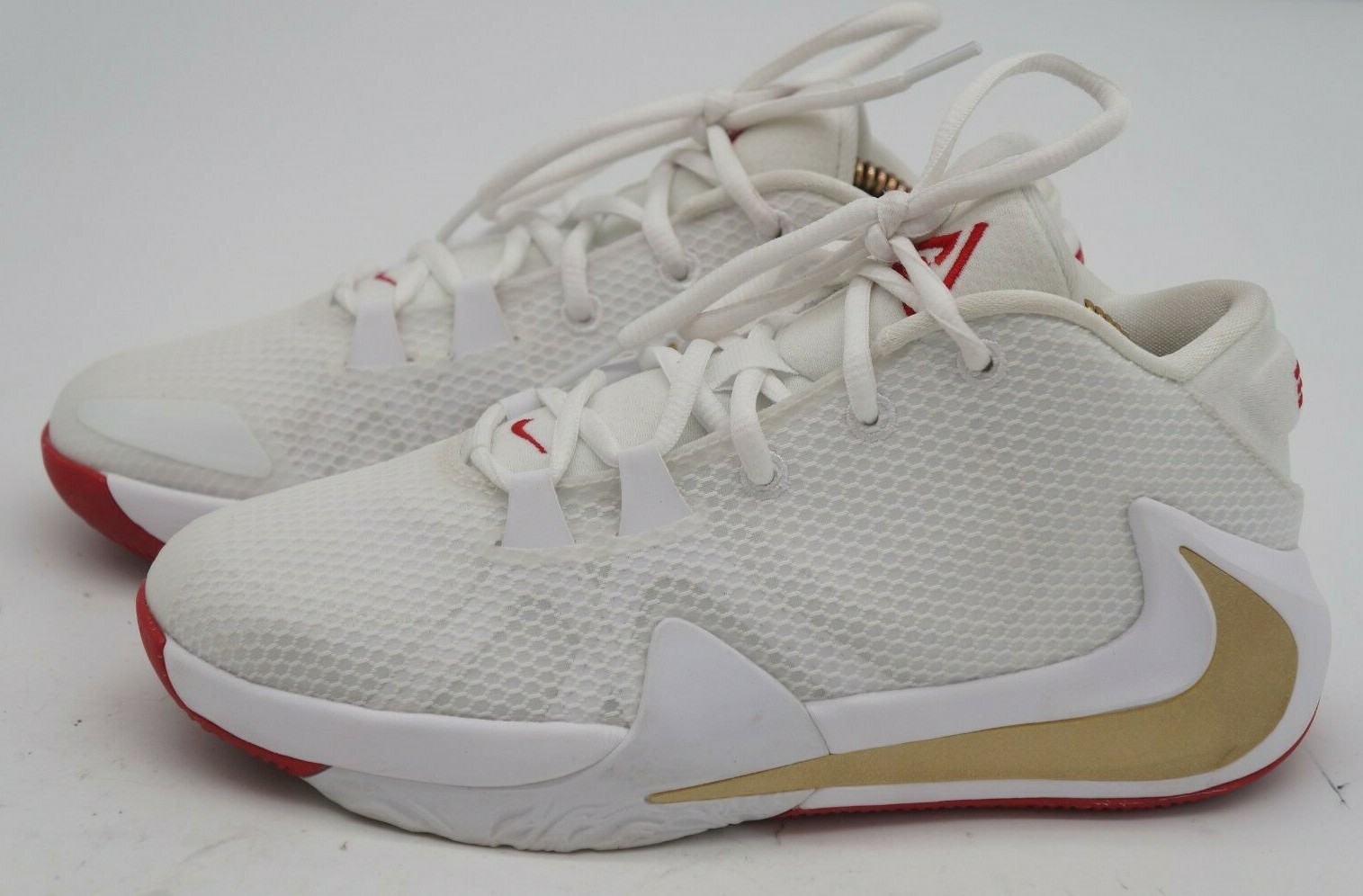 Nike Zoom Freak 1 5Y Rose Giannis White Red Gold BQ 5633-100 Shoes air kd lebron