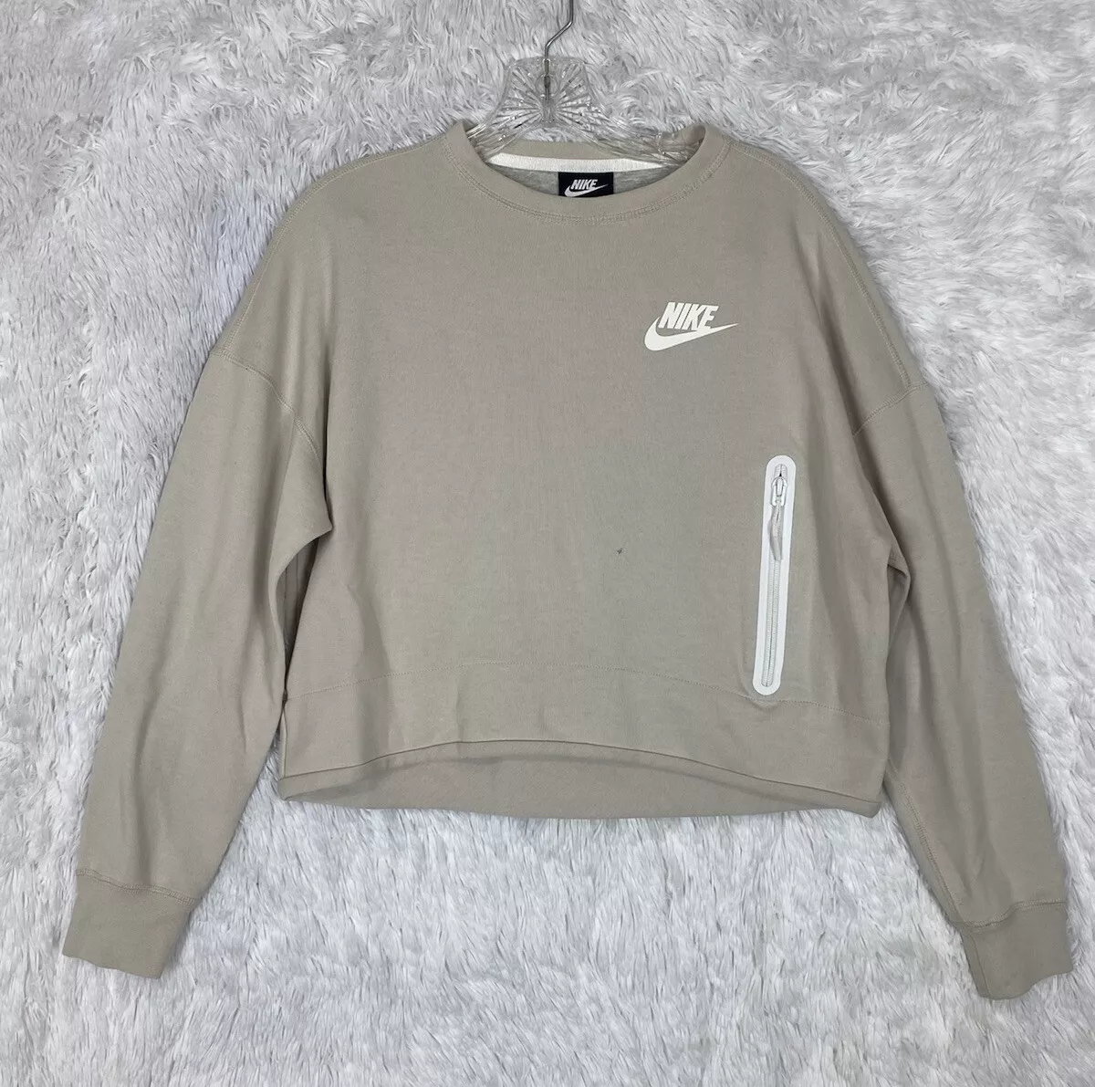 NIKE TECH FLEECE WOMEN&#039;S CREW SZ MEDIUM 939929-008 | eBay