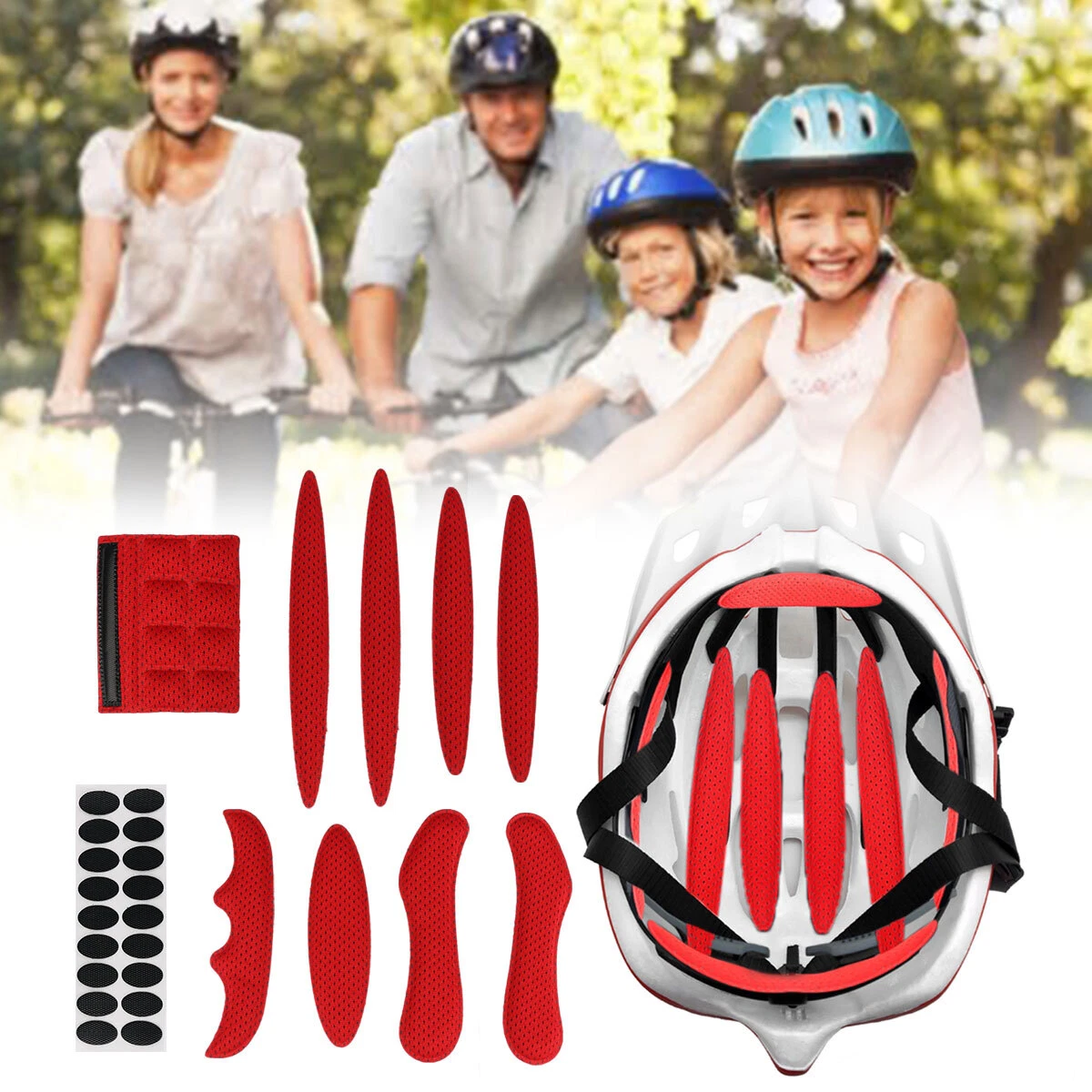 27pcs/set Helmet Padding Kits Sealed Replacement Cycling Universal Foam Pads