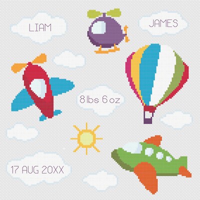 Kreuzstich Geburt Sampler Set Oder Muster Von Florashell - Fliegende