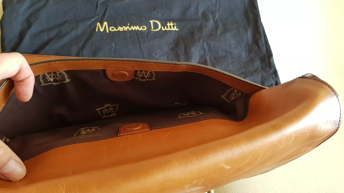 BOLSO DE DOCUMENTOS MASSIMO DUTTI HOMBRE MARRÓN CUERO Ref:2110/021 NUEVO bolsa de polvo inc. 2110021744017 | eBay