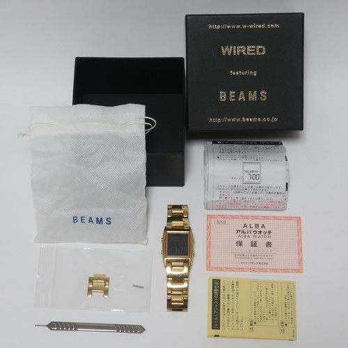 Reloj De Colección Seiko Con Cable Alba Beams Hombre W570 - 0AB0 Dorado Totalmente Funcionando con Caja - Imagen 2 de 23