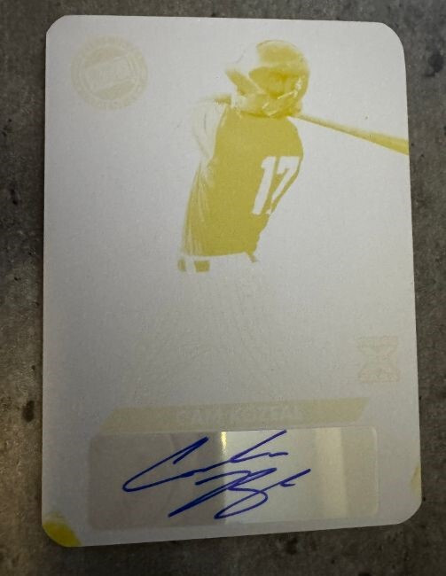 CAM KOZEAL 2024 LEAF PRESS PASS PREMIUM AUTO PRINTING PLATE, VANDERBILT