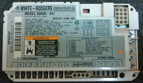 White Rodgers Furnace Control Circuit Board 50A50-241 YORK 031-01266-000