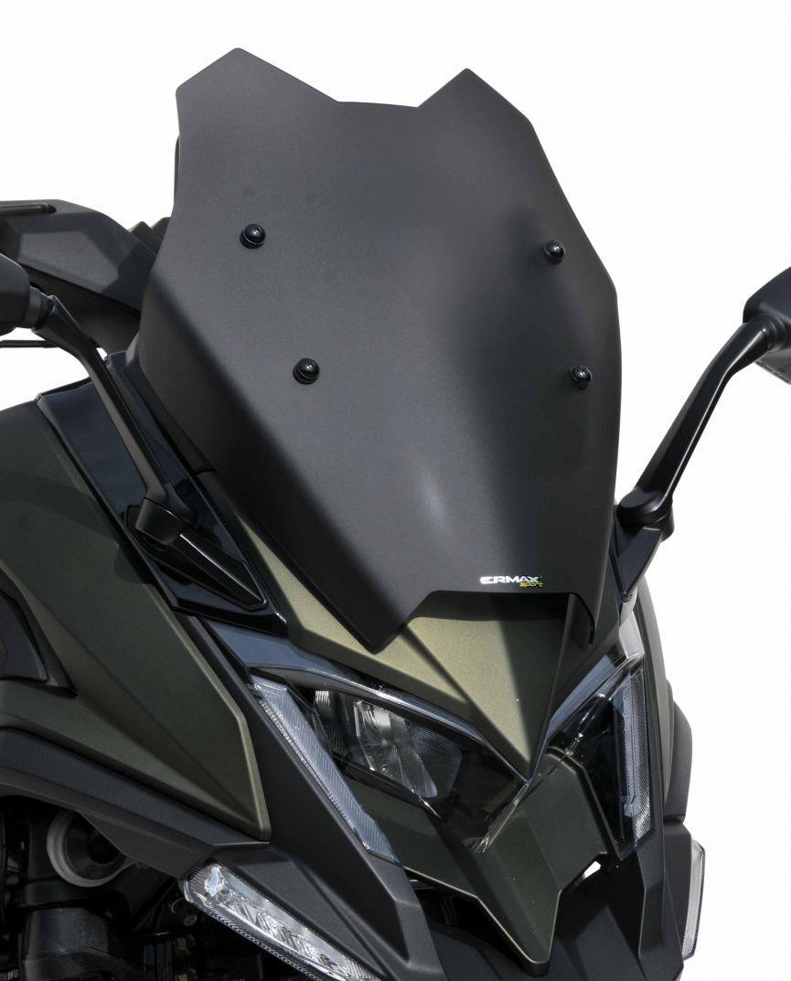 Ermax Sport Display Windschutz Windabweiser Schwarz Opak Kymco CV3 