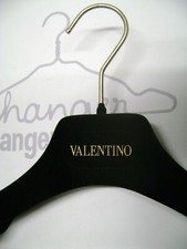 VALENTINO BLACK VELVET FELT 15" SUIT HANGERS SET 6